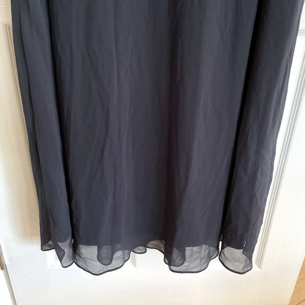 Adrianna‎ Papell Midnight Navy Sequin Beaded Popover Midi Dress 18W NWT